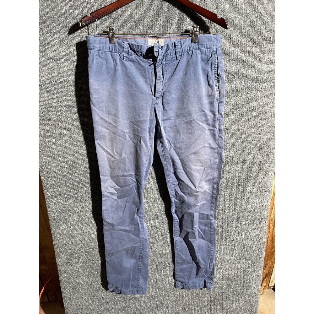 Jack Spade Chino Pants Mens 32 Blue Flat Front Straight Leg Casual Cotton